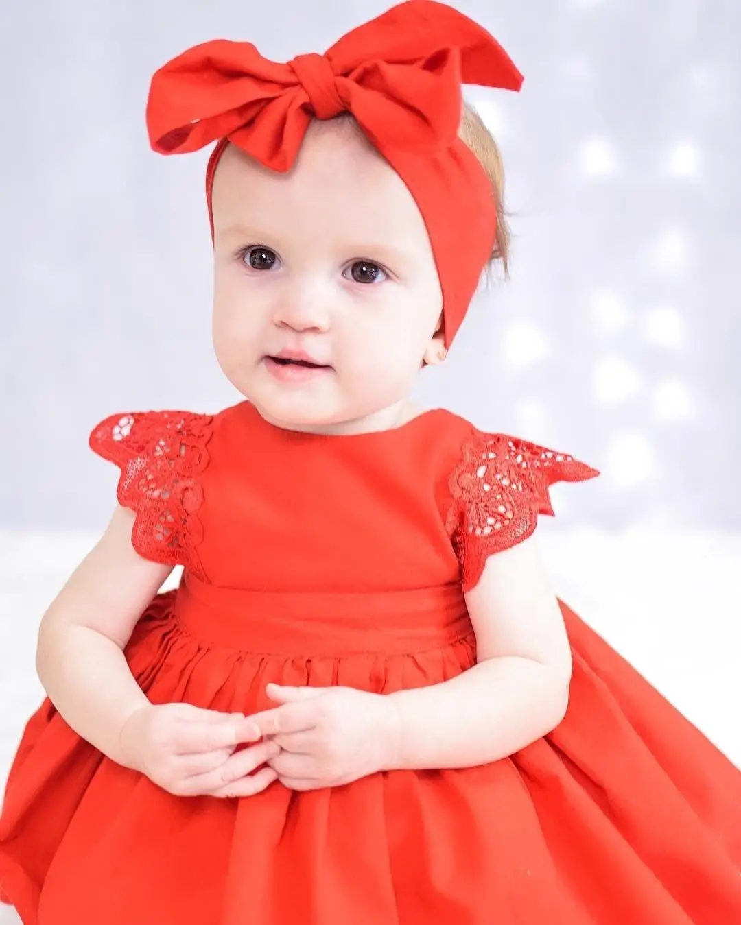Baby Girls Ruffled Red Lace Romper 6-24M Newborn Infant Toddler Party Summer Casual Solid O Neck Bodysuit with Headband
Baby Girls Ruffled Red Lace Romper 6-24M Newborn Infant Toddler Party Summer Casual Solid O Neck Bodysuit with Headband