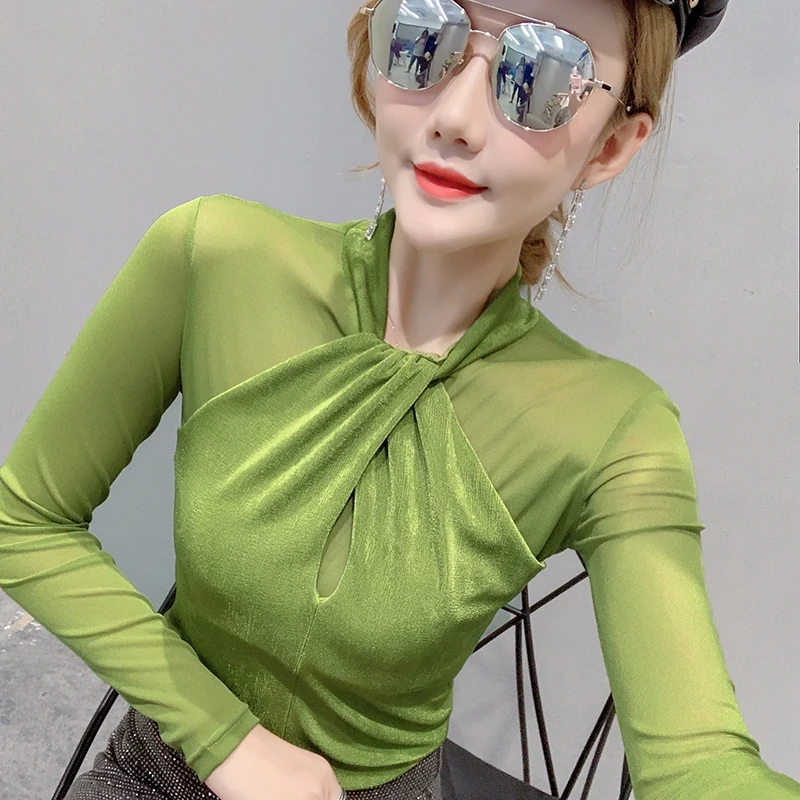 Spring Fall Harajuku Mesh T-Shirt Fashion Sexy Irregularity Patchwork Cross Women Tops Long Sleeve Pullover Tees
Spring Fall Harajuku Mesh T-Shirt Fashion Sexy Irregularity Patchwork Cross Women Tops Long Sleeve Pullover Tees