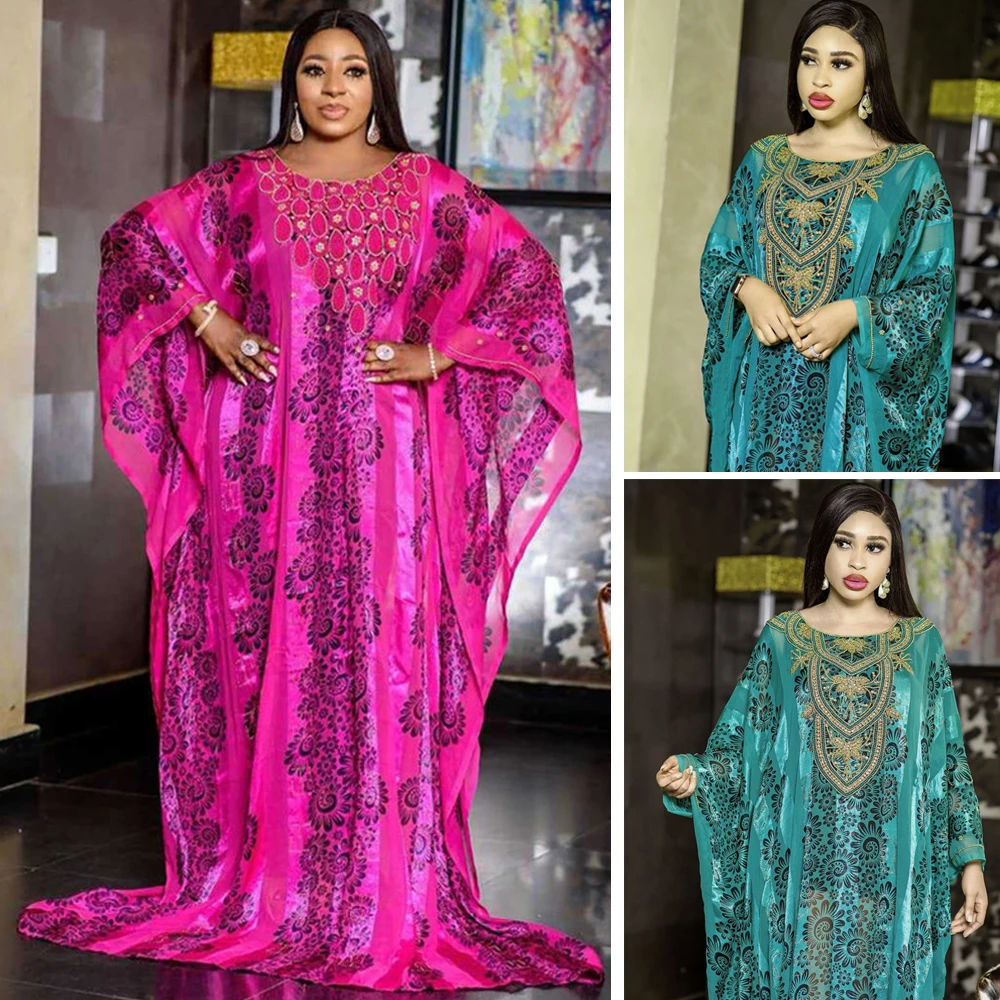 African Women's Dress Africaa Dashiki Dress Sequins High Quality Fashion Chiffon Diamonds Loose Kaftan Arabic Maxi Robe Gown New
African Women's Dress Africaa Dashiki Dress Sequins High Quality Fashion Chiffon Diamonds Loose Kaftan Arabic Maxi Robe Gown New
