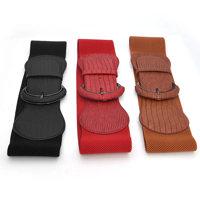 Designer Wide Belts High Quality Women Fashion 2020 Ladies Elastic Cummerbunds Slimming Waist Belt Luxury Dress Ceinture Female
Designer Wide Belts High Quality Women Fashion 2020 Ladies Elastic Cummerbunds Slimming Waist Belt Luxury Dress Ceinture Female