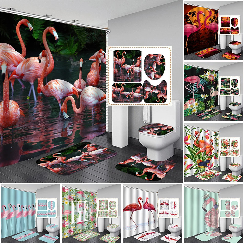 Flamingo 3D HD Digital Printing Shower Curtain Waterproof Polyester Bathroom Shower Curtain Set Cortinas De Baño 180x200cm
Flamingo 3D HD Digital Printing Shower Curtain Waterproof Polyester Bathroom Shower Curtain Set Cortinas De Baño 180x200cm