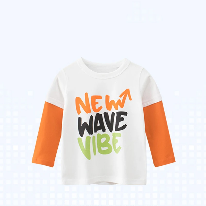 Boys Spring And Autumn Letter Printing Color Matching Long-Sleeved T-Shirt Fake Two Pieces Of Children's Clothing 2-7 Years Old
Boys Spring And Autumn Letter Printing Color Matching Long-Sleeved T-Shirt Fake Two Pieces Of Children's Clothing 2-7 Years Old