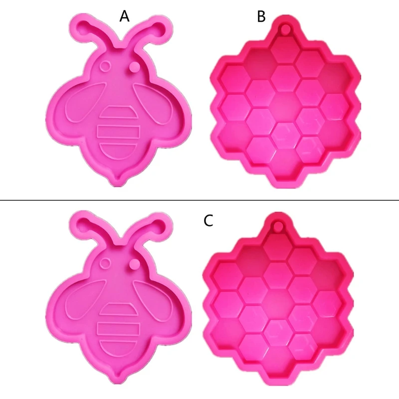 D0LC Shiny Glossy Bee/Honeycomb Keychain Silicone Epoxy Resin Mold DIY Keychain Pendant Jewelry for Valentine Gift Craft
D0LC Shiny Glossy Bee/Honeycomb Keychain Silicone Epoxy Resin Mold DIY Keychain Pendant Jewelry for Valentine Gift Craft