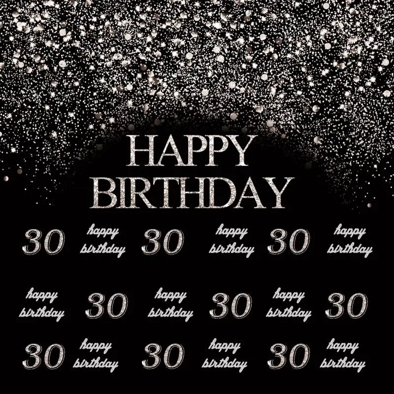 Custom Adults Birthday Party Backdrop 30th 40th 60th White silver Dusts Decors Cake Table Black Background Scene Setter Banner
Custom Adults Birthday Party Backdrop 30th 40th 60th White silver Dusts Decors Cake Table Black Background Scene Setter Banner