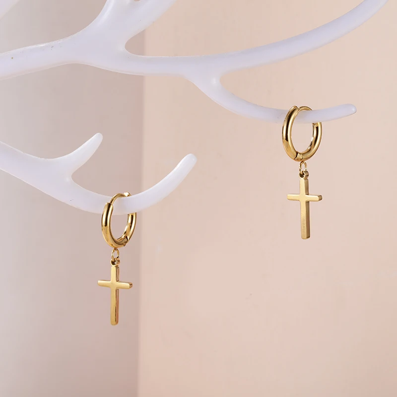 2022 New Style Ladies Earrings Golden Cross Small Circle Stainless Steel Hip Hop Rock Pierced Earrings Jewelry Fashion Gifts
2022 New Style Ladies Earrings Golden Cross Small Circle Stainless Steel Hip Hop Rock Pierced Earrings Jewelry Fashion Gifts