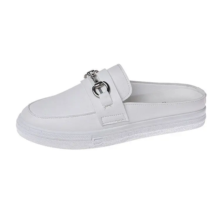 Lazy Little White Half Slippers Women 's Summer New Net Red Versatile Student Flat Bottom Breathable Cool Slippers 
Lazy Little White Half Slippers Women 's Summer New Net Red Versatile Student Flat Bottom Breathable Cool Slippers