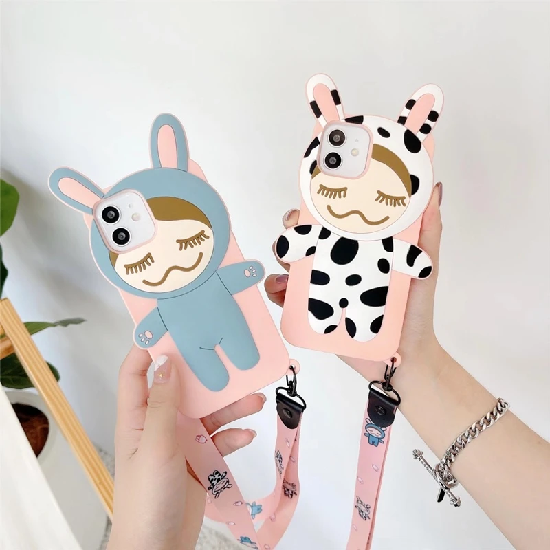 Super Cute Eyelashes Cow Doll Pear Flower Doll + Lanyard Silicone Soft for Iphone 12 11 Pro Max Xs Xr 7 8 Plus X Se 2 Back Cover
Super Cute Eyelashes Cow Doll Pear Flower Doll + Lanyard Silicone Soft for Iphone 12 11 Pro Max Xs Xr 7 8 Plus X Se 2 Back Cover