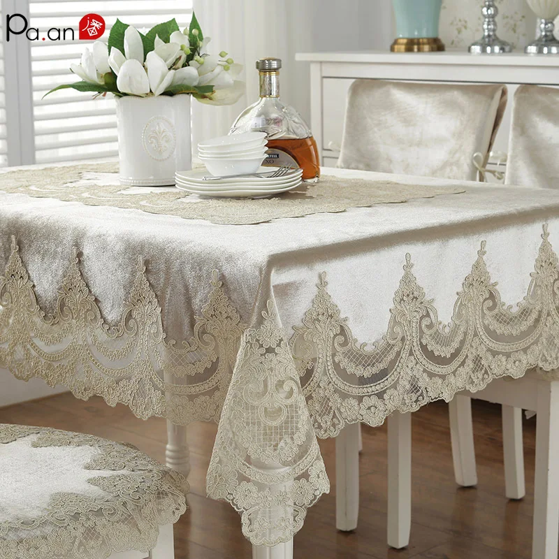 Europe Luxury Tablecloth Rectangular Gold White Velvet Retro Thick Embroidered Table Cloth Lace Dinning Table Decoration
Europe Luxury Tablecloth Rectangular Gold White Velvet Retro Thick Embroidered Table Cloth Lace Dinning Table Decoration