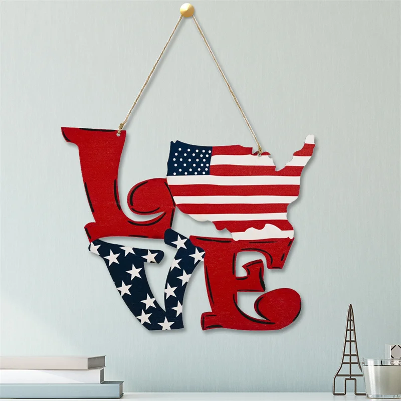 American Independence Day Wooden Pendant Window Wall-mounted Decoration Art Crafts Wooden Love Pendant Home Decor Accessories
American Independence Day Wooden Pendant Window Wall-mounted Decoration Art Crafts Wooden Love Pendant Home Decor Accessories