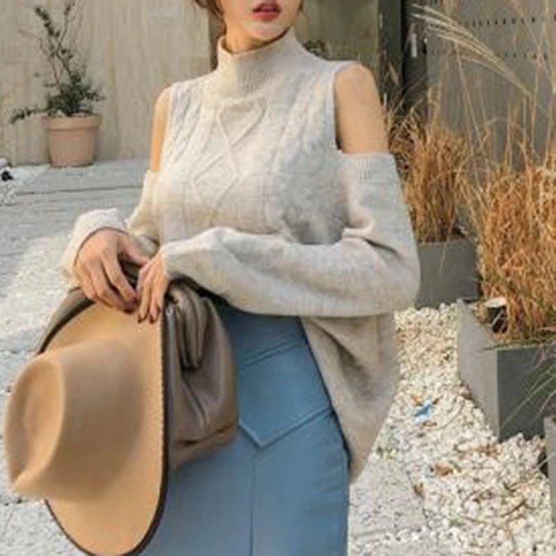 YAMDI Streetwear Side-buttons Women Sweater Stand Collar Full Sleeve Female Knitted sweater 2019 Autumn Winter jumper pullover s
YAMDI Streetwear Side-buttons Women Sweater Stand Collar Full Sleeve Female Knitted sweater 2019 Autumn Winter jumper pullover s