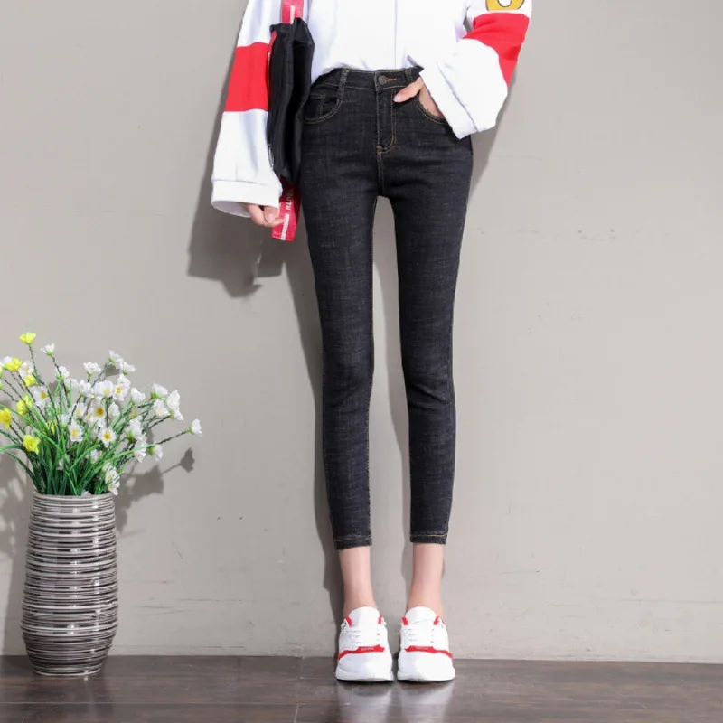 Skinny Cropped Washed Denim Women Cotton Ankle Jeans Super Slim Fit Zip Fly Button demin pants
Skinny Cropped Washed Denim Women Cotton Ankle Jeans Super Slim Fit Zip Fly Button demin pants