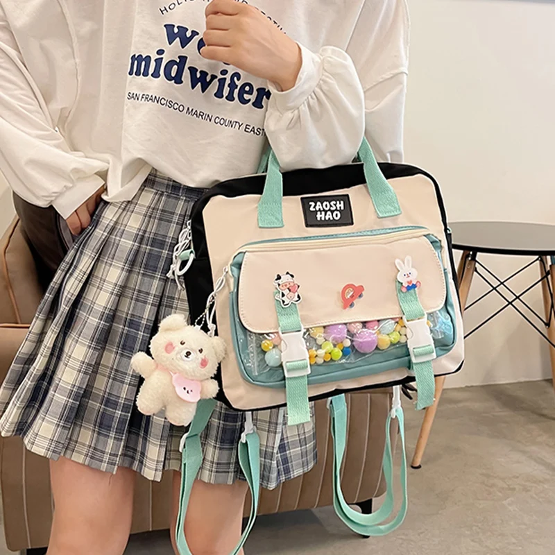 2021 New Women Handbag Backpack for Teenage Girls Nylon Schoolbag Panelled Travel Rucksack Multifunctional Female Backpacks Pack
2021 New Women Handbag Backpack for Teenage Girls Nylon Schoolbag Panelled Travel Rucksack Multifunctional Female Backpacks Pack