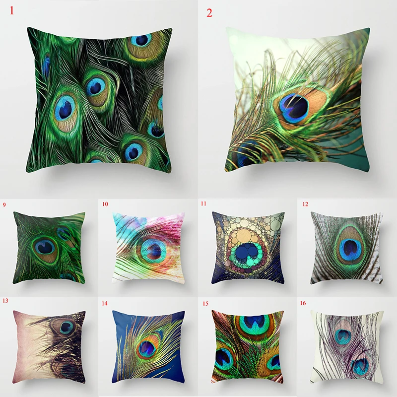 Peacock Feather Pattern Printing Throw Pillow Cases Fashion Funny Cushion Cover 45cmx45cm Sofa Soft Pillowcases High Quality
Peacock Feather Pattern Printing Throw Pillow Cases Fashion Funny Cushion Cover 45cmx45cm Sofa Soft Pillowcases High Quality