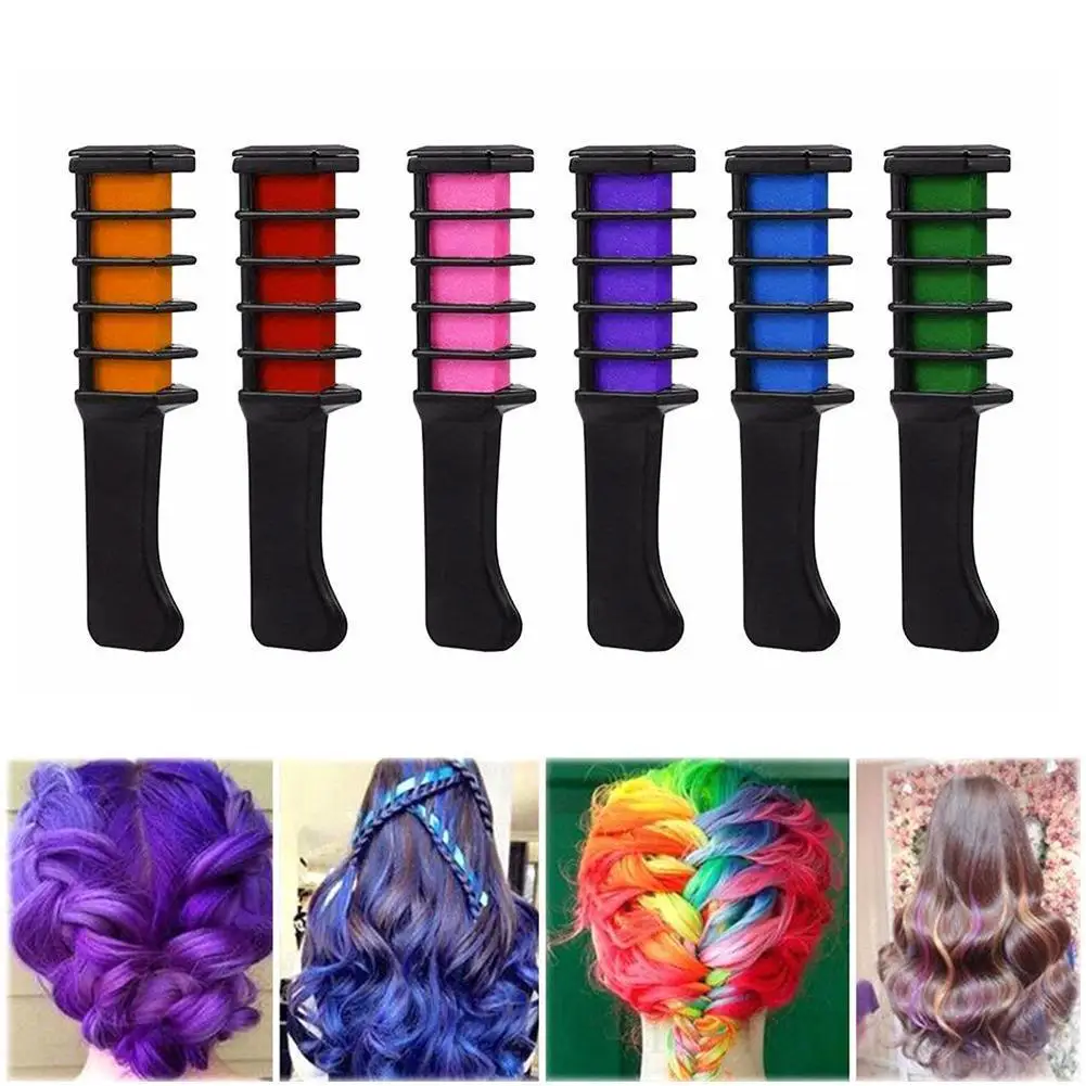 6pcs/set Comb With Chalk For Hair Temporary Colorful Comb Color Comb Washable Hair Chalk Color Hair Dye Cosplay C2V6
6pcs/set Comb With Chalk For Hair Temporary Colorful Comb Color Comb Washable Hair Chalk Color Hair Dye Cosplay C2V6