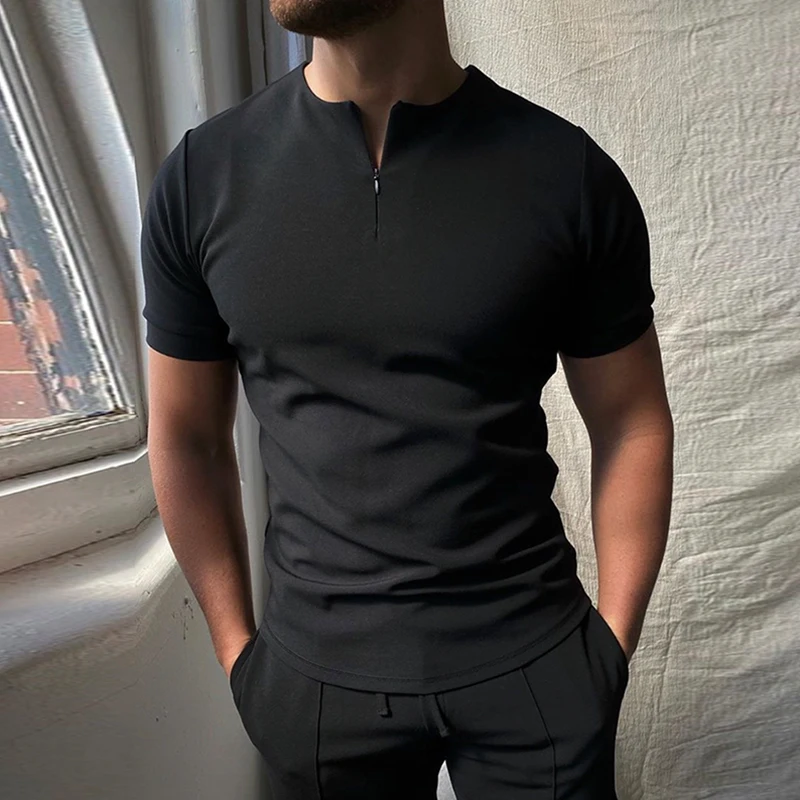 2021 New fashion Men's Clothing Casual Fashion Printed Men Polo Shirts Turn-down Collar Zipper Design Printed Short Sleeve Tops
2021 New fashion Men's Clothing Casual Fashion Printed Men Polo Shirts Turn-down Collar Zipper Design Printed Short Sleeve Tops