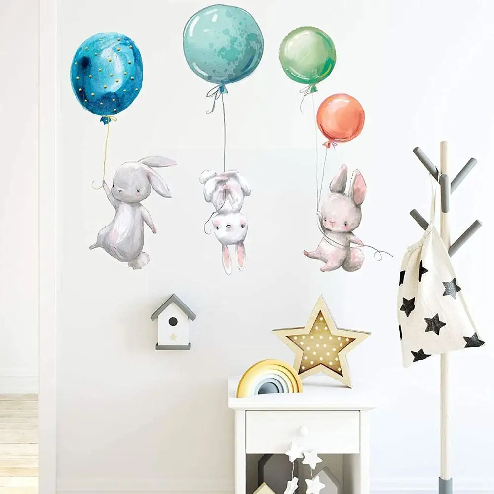 Animal Cartoon Wall Stickers For Kids Rooms Balloon 3D For Kids Bunny Wall Kids Decals Wall Large Decorative Rooms Stickers E7G4 
Animal Cartoon Wall Stickers For Kids Rooms Balloon 3D For Kids Bunny Wall Kids Decals Wall Large Decorative Rooms Stickers E7G4