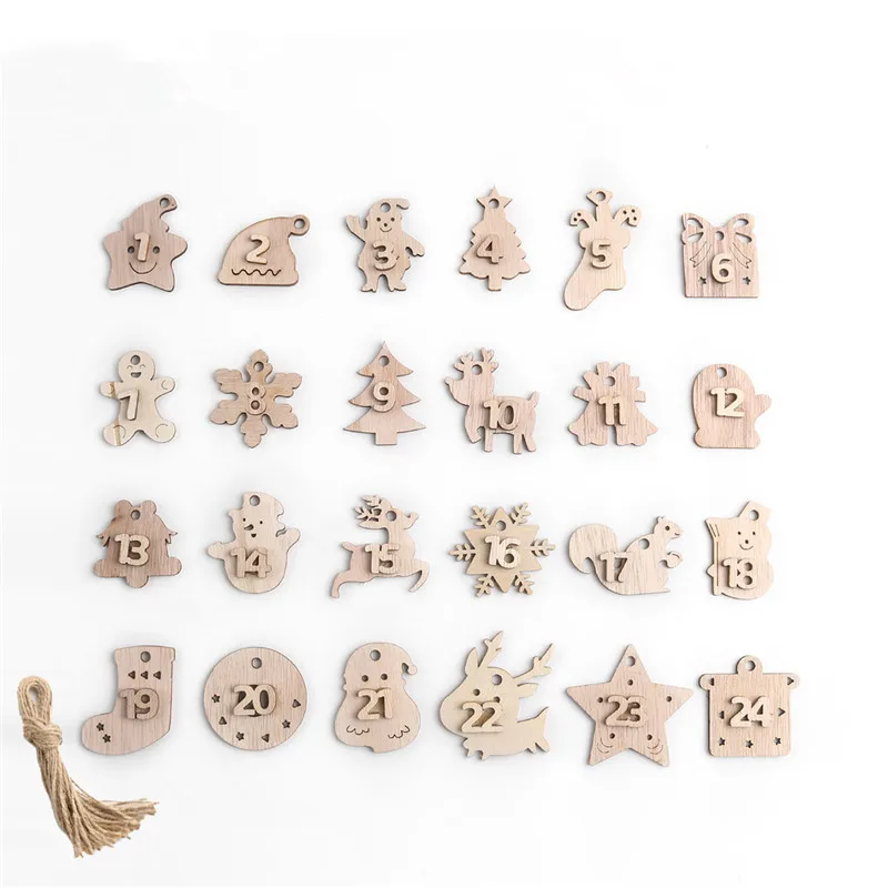 24pcs 1 to 24 Numbers Label Christmas Advent Calendar Countdown Hanging Tag Wooden Pendant Xmas Decor Kid Gift Bag 2022 New Year 
24pcs 1 to 24 Numbers Label Christmas Advent Calendar Countdown Hanging Tag Wooden Pendant Xmas Decor Kid Gift Bag 2022 New Year