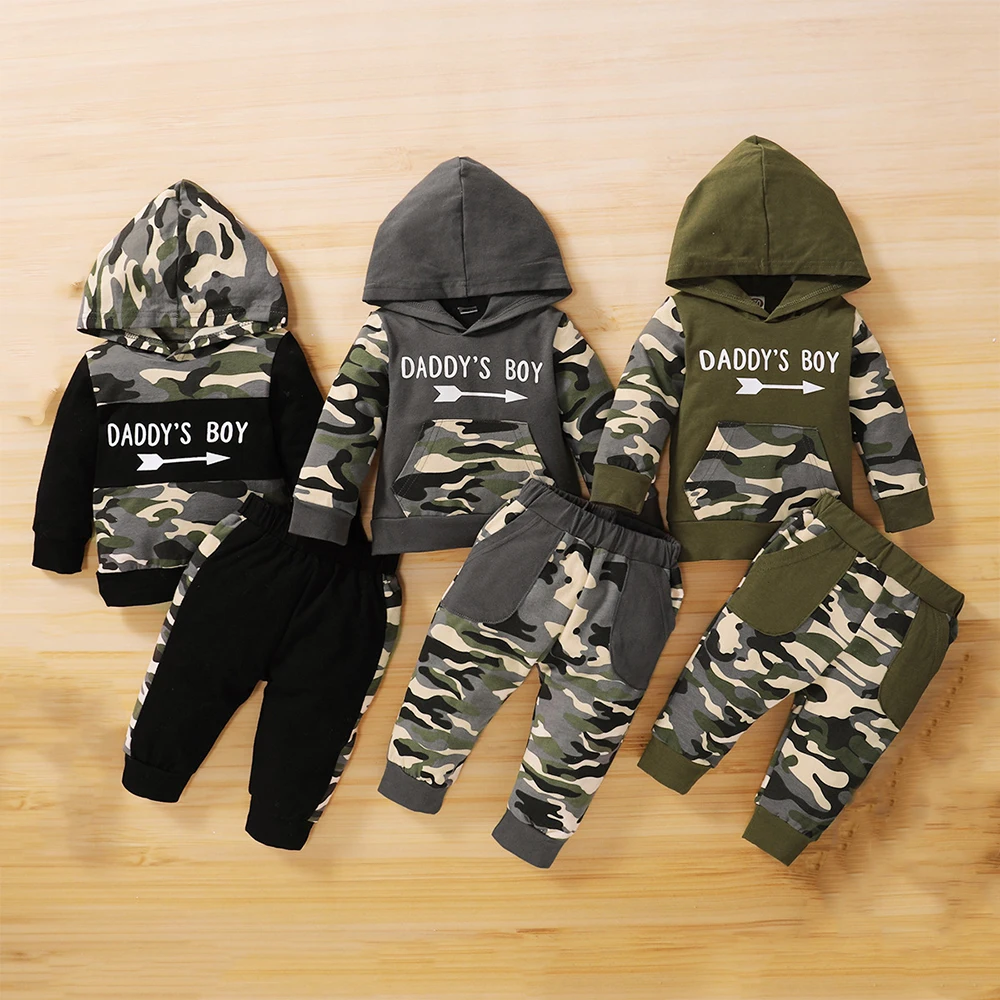 Clothes for Baby Boys Sets Boys Camouflage Cotton Print Spring/Autumn Hoodie Tops with Pockets Casual 2 Piece Pullover Knit Suit
Clothes for Baby Boys Sets Boys Camouflage Cotton Print Spring/Autumn Hoodie Tops with Pockets Casual 2 Piece Pullover Knit Suit