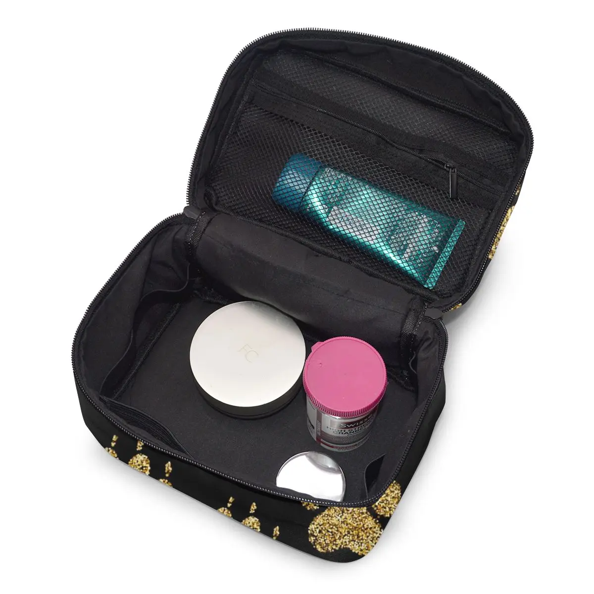 Women's Travel Organization Beauty Cosmetic Make up Storage Lady Wash Bags Golden Glitter Dog Paw Print Handbag Pouch
Women's Travel Organization Beauty Cosmetic Make up Storage Lady Wash Bags Golden Glitter Dog Paw Print Handbag Pouch