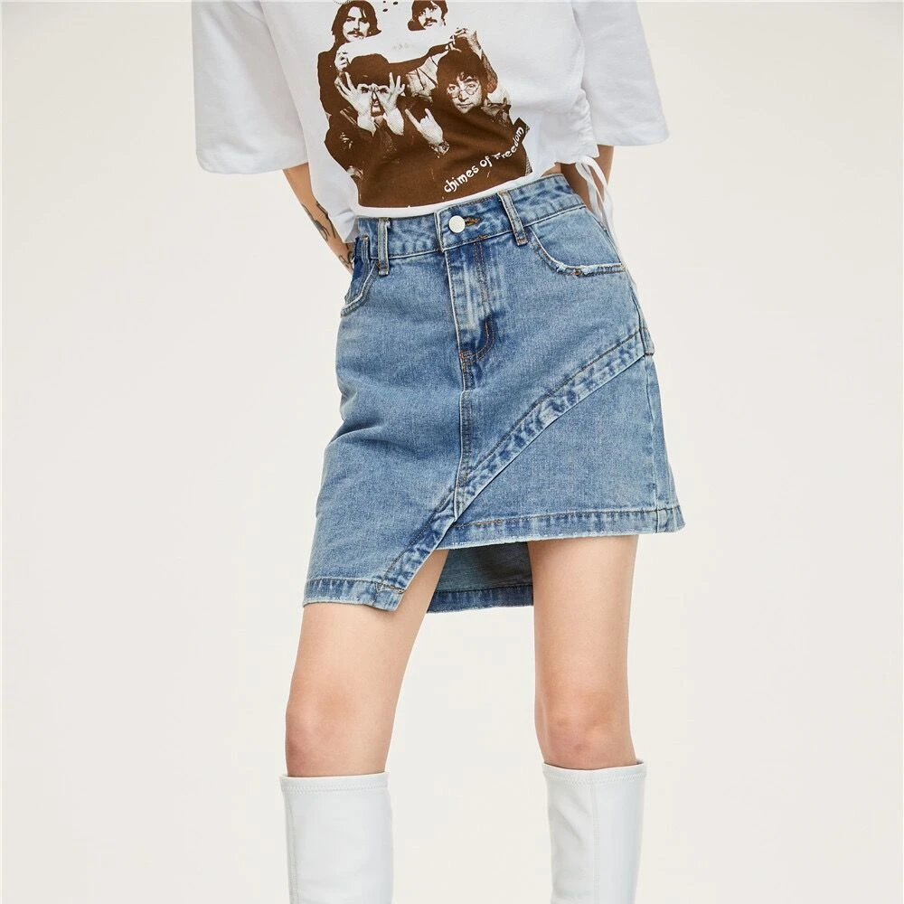 Denim Skirts For Girls Y2K Asymmetrical Patchwork High Waist Sheath Mini Skrit Female Vintage Solid Basic Night Club Wear Summer
Denim Skirts For Girls Y2K Asymmetrical Patchwork High Waist Sheath Mini Skrit Female Vintage Solid Basic Night Club Wear Summer