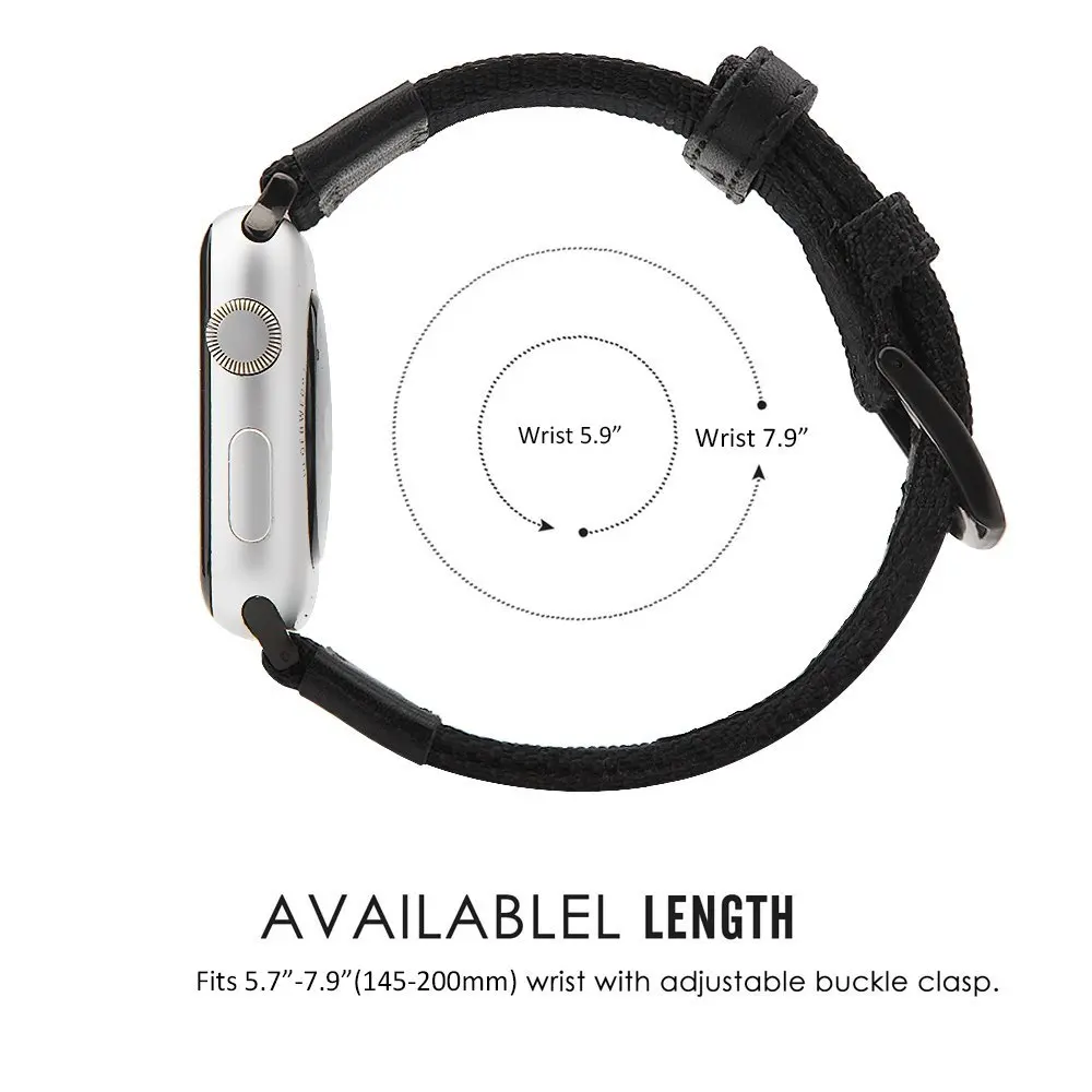 Nylon Watchband for Apple Watch Band Series 6/se/5/4/3/2/1 Sport Leather Bracelet 42mm 44mm 38mm 40mm Strap For iwatch Band
Nylon Watchband for Apple Watch Band Series 6/se/5/4/3/2/1 Sport Leather Bracelet 42mm 44mm 38mm 40mm Strap For iwatch Band