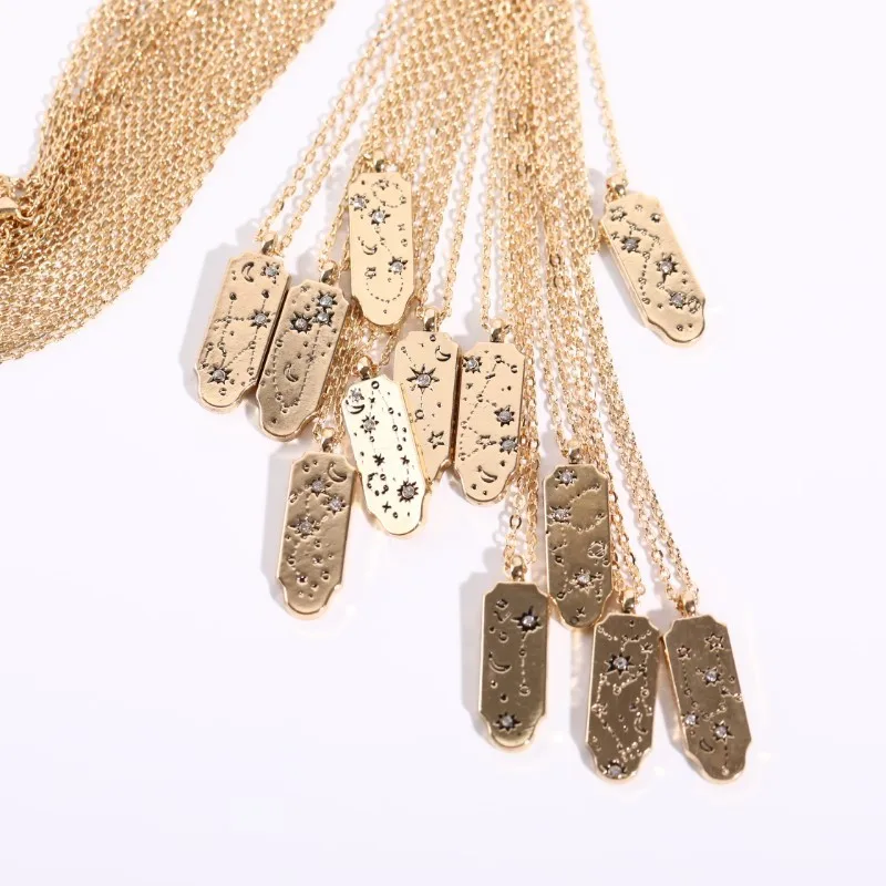 Retro 12 Constellations Pendant Necklace Star Map Diamond Inlaid Clavicle Chain Sweater Chain Necklace Gift
Retro 12 Constellations Pendant Necklace Star Map Diamond Inlaid Clavicle Chain Sweater Chain Necklace Gift