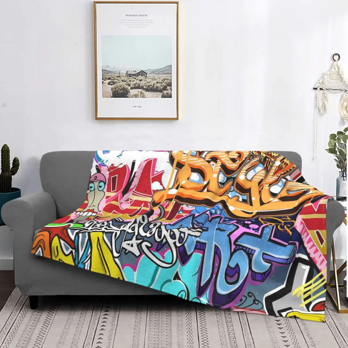 Manta de Graffiti para cama, cubrecamas a cuadros, manta de muselina, colchas para camas
Manta de Graffiti para cama, cubrecamas a cuadros, manta de muselina, colchas para camas