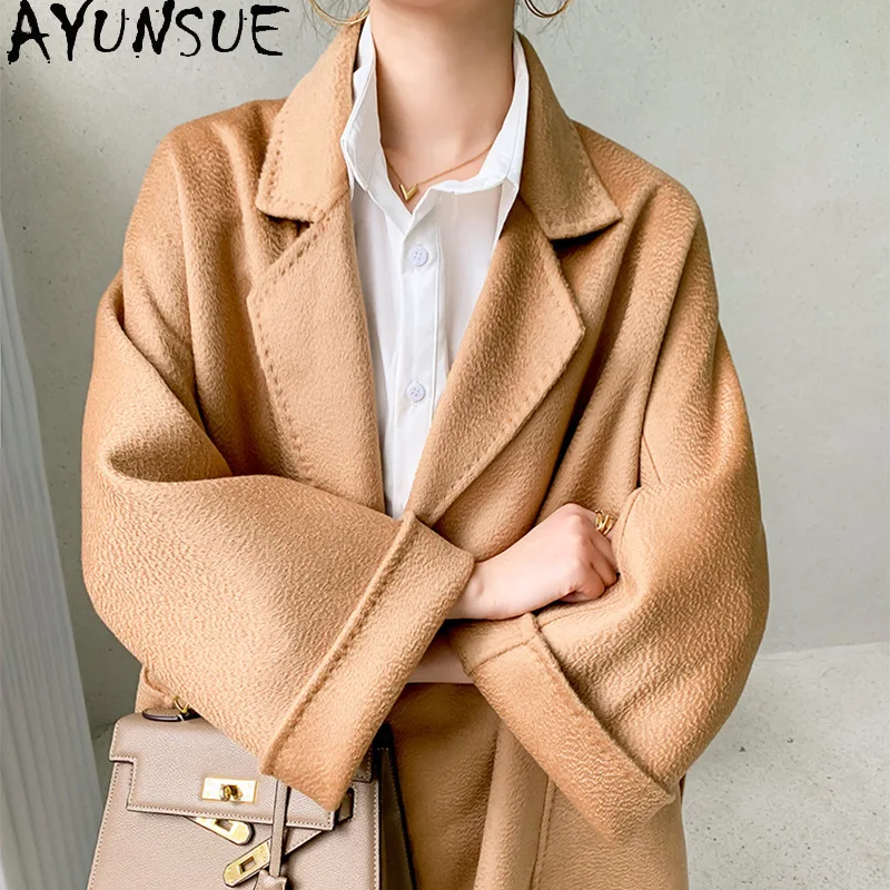 Fashion Jacket Women Autumn 100% Wool Coat Female Belt Long Ladies Coats and Jackets Womens Clothing Manteau Femme 2020 WPY1222 
Fashion Jacket Women Autumn 100% Wool Coat Female Belt Long Ladies Coats and Jackets Womens Clothing Manteau Femme 2020 WPY1222