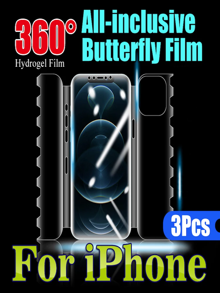 3 In 1 Full Coverage 13ProMax Butterfly Screen Protector For IPhone 11 ProMax 12Mini XS 12 Pro Max Front Back Hydrogel Film XR X
3 In 1 Full Coverage 13ProMax Butterfly Screen Protector For IPhone 11 ProMax 12Mini XS 12 Pro Max Front Back Hydrogel Film XR X