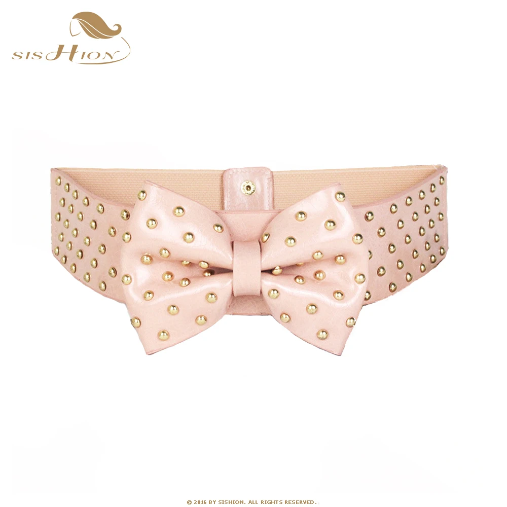 SISHION Fashion Rivet Bow Decoration Women Belt VD2780 Elastic Waist Black Khaki Pink Yellow Goth Belts
SISHION Fashion Rivet Bow Decoration Women Belt VD2780 Elastic Waist Black Khaki Pink Yellow Goth Belts