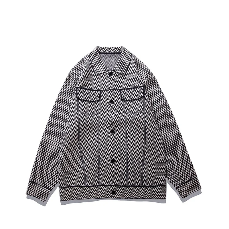 Cardigan Sweater Men's Autumn and Winter Korean Black and White Plaid 2021 Loose Jacket Top Men Clothing
Cardigan Sweater Men's Autumn and Winter Korean Black and White Plaid 2021 Loose Jacket Top Men Clothing