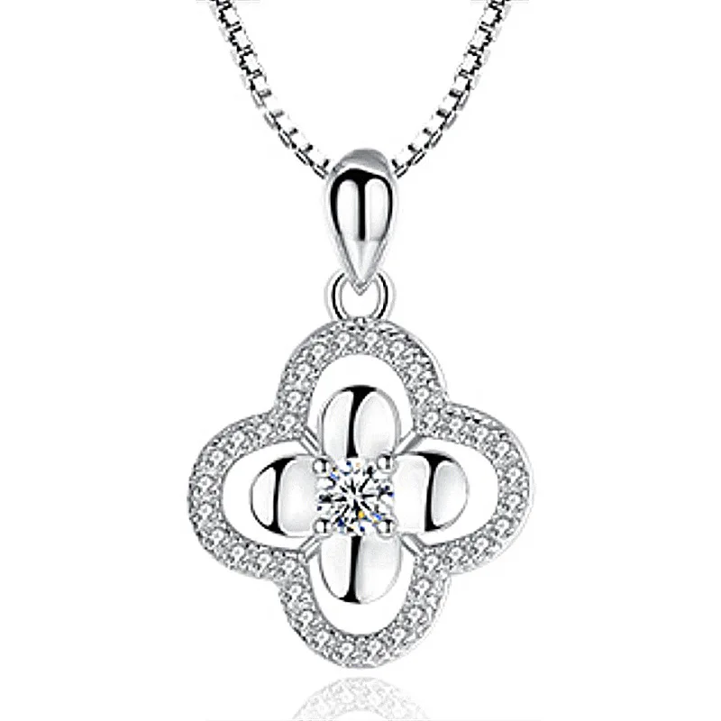 New Quality Crystal Clover Pendant Women Necklace Jewelry Popular Silver Plated Necklaces Female Choker Accessories Charm
New Quality Crystal Clover Pendant Women Necklace Jewelry Popular Silver Plated Necklaces Female Choker Accessories Charm