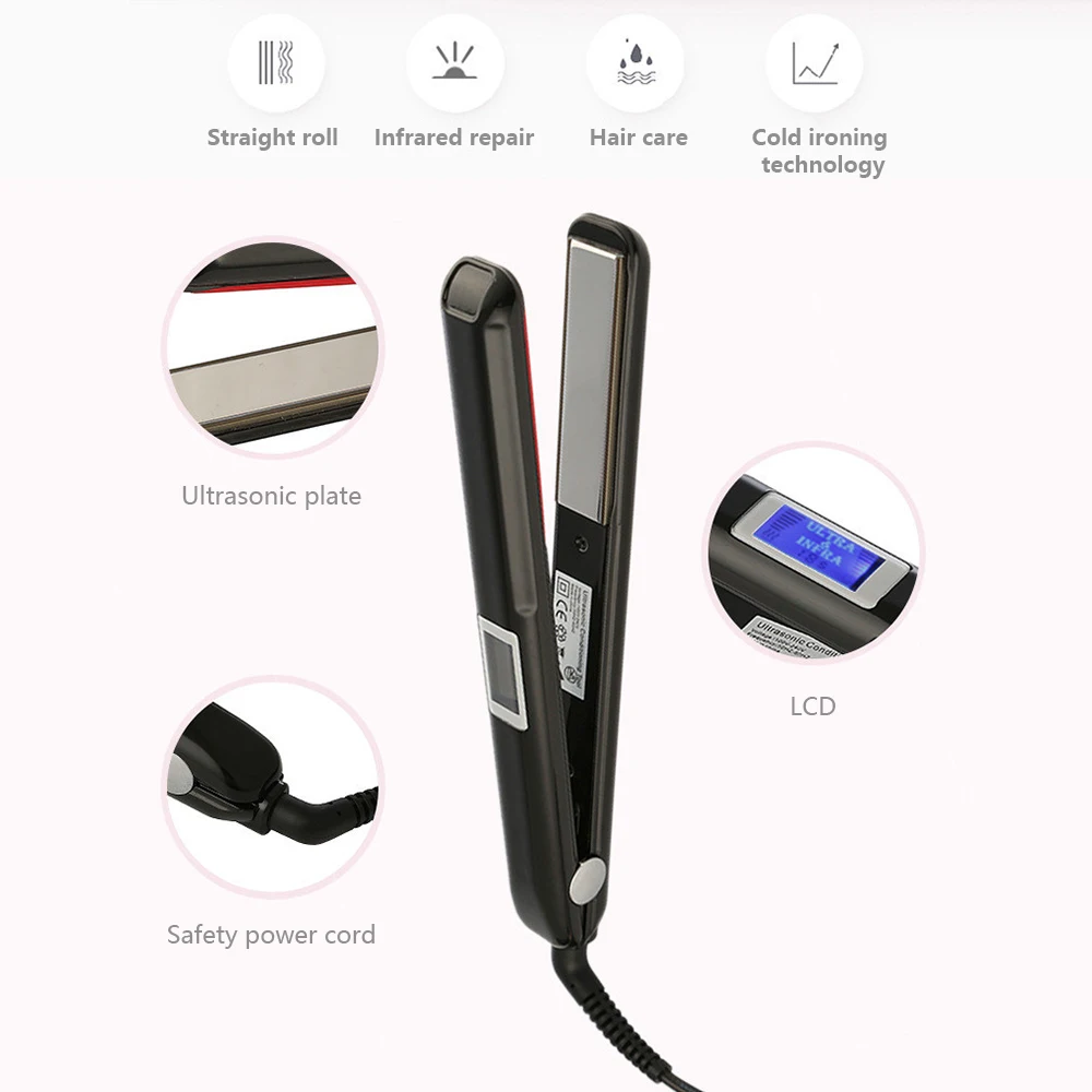 Infrared Ionic Hair Straightener Dual Voltage 2 Inch Plate Ceramic Tourmaline Flat Iron Professional LCD Digital Display
Infrared Ionic Hair Straightener Dual Voltage 2 Inch Plate Ceramic Tourmaline Flat Iron Professional LCD Digital Display