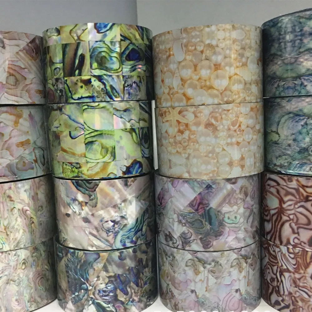 16Rolls Pearl Nails Polish Foils 3D Glimmer Abalone Shell Stickers Wraps Holographic Marble Decals Nail Art Decoration Wholesale
16Rolls Pearl Nails Polish Foils 3D Glimmer Abalone Shell Stickers Wraps Holographic Marble Decals Nail Art Decoration Wholesale