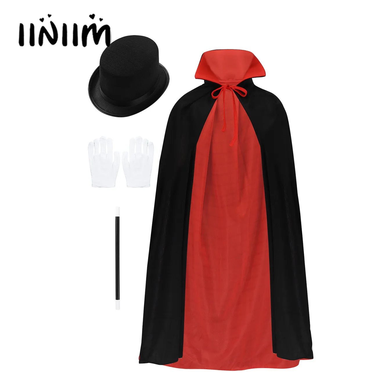 Kids Boys Girls Wizard Magician Role Play Costume Outfit Full Length Cape Hat Magic Wand Gloves Set for Halloween Cosplay Party
Kids Boys Girls Wizard Magician Role Play Costume Outfit Full Length Cape Hat Magic Wand Gloves Set for Halloween Cosplay Party