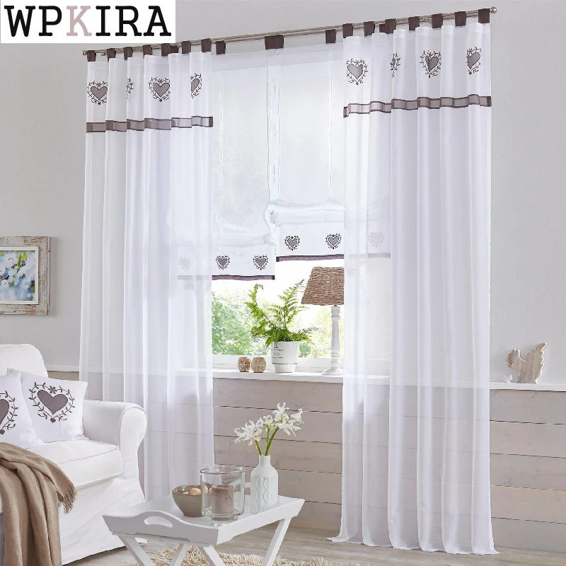 Stitching Embroidery Grey Sheer Curtain for Living Room Love Pattern Red Voile Drape French Window Kitchen Partition S085#D
Stitching Embroidery Grey Sheer Curtain for Living Room Love Pattern Red Voile Drape French Window Kitchen Partition S085#D