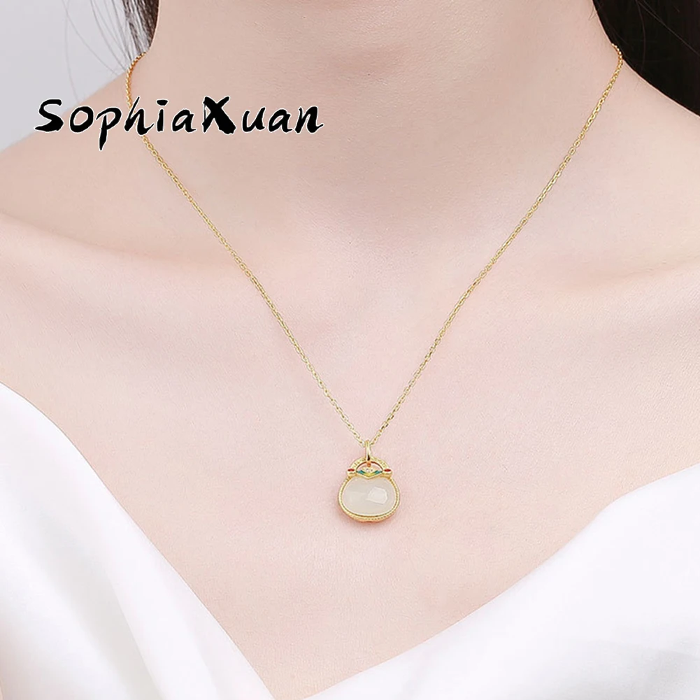 SophiaXuan Retro Style Jade Pendants and Necklaces White Stones Women's Necklaces China Style Necklace for Women 2021 Wholesale
SophiaXuan Retro Style Jade Pendants and Necklaces White Stones Women's Necklaces China Style Necklace for Women 2021 Wholesale