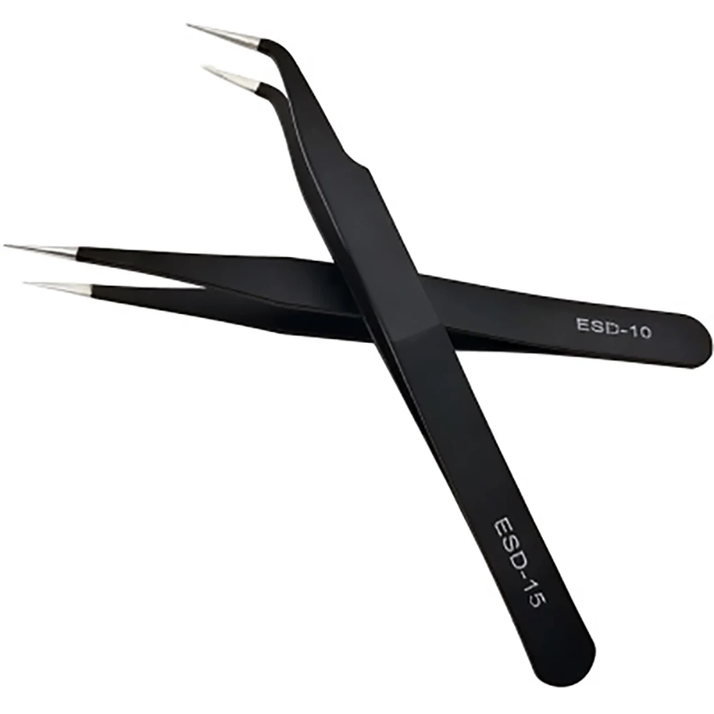 Multifunctional Stainless Steel Elbow/Straight Tweezers Grafting Feather Tweezers Auxiliary Tool Black Anti-Static Tweezers
Multifunctional Stainless Steel Elbow/Straight Tweezers Grafting Feather Tweezers Auxiliary Tool Black Anti-Static Tweezers