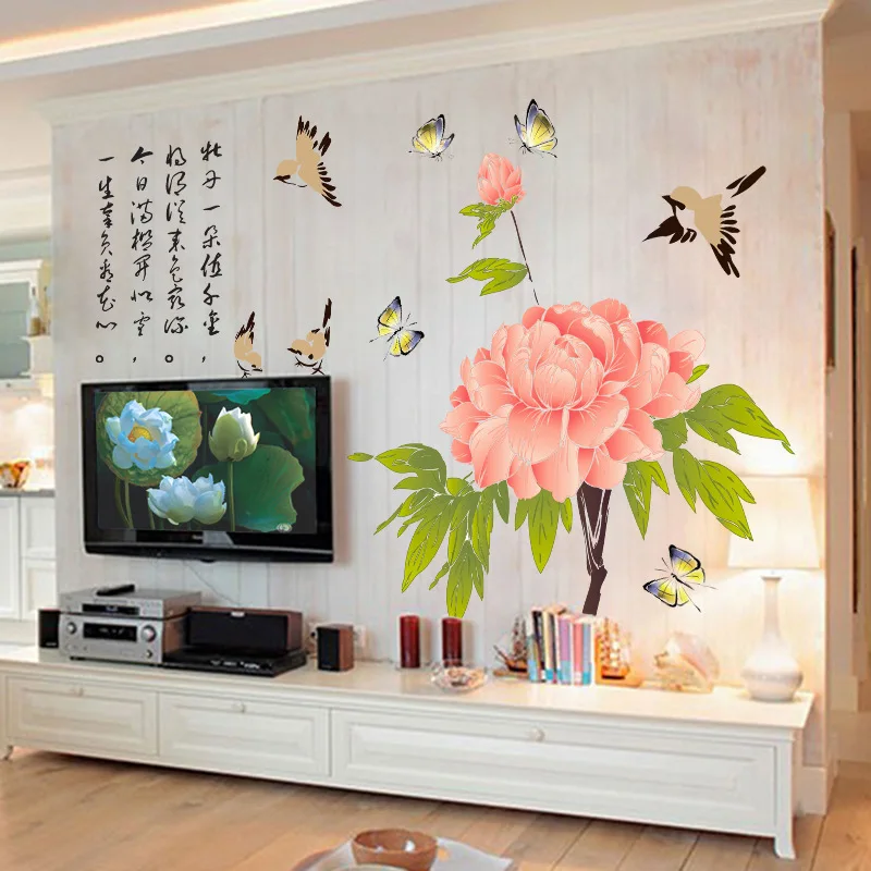 Large Chinese Style Flower Wall Sticker Scenic Bird Decals Living Room Sofa TV Backdrop Home Office Decoration Vintage Wallpaper
Large Chinese Style Flower Wall Sticker Scenic Bird Decals Living Room Sofa TV Backdrop Home Office Decoration Vintage Wallpaper