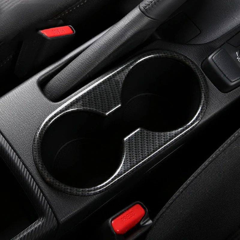 

ABS углеродное волокно для Mazda CX-3 CX3 2016 2017 2018 автомобильные аксессуары Передняя центральная консоль держатель стакана для воды обшивка Стайли...