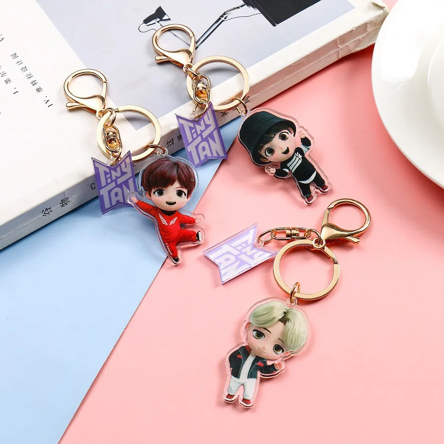 3QBTS bulletproof youth group new cartoon acrylic keychain pendant with the same peripheral
3QBTS bulletproof youth group new cartoon acrylic keychain pendant with the same peripheral