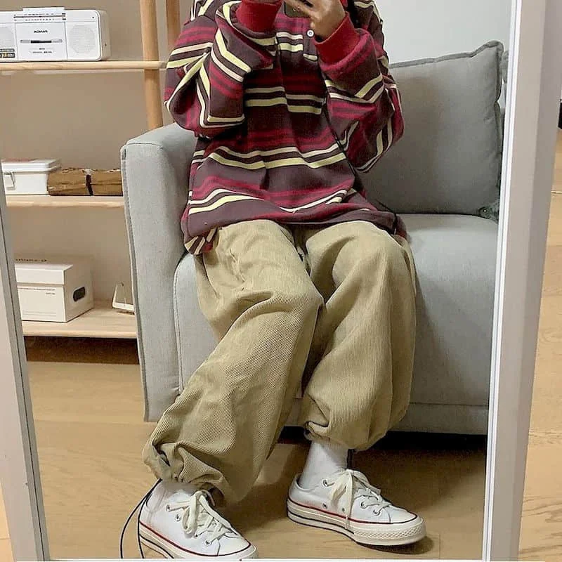 Autumn Solid Straight High Waist Corduroy Sweatpants Women Trousers Loose Wide Leg Women Pants
Autumn Solid Straight High Waist Corduroy Sweatpants Women Trousers Loose Wide Leg Women Pants