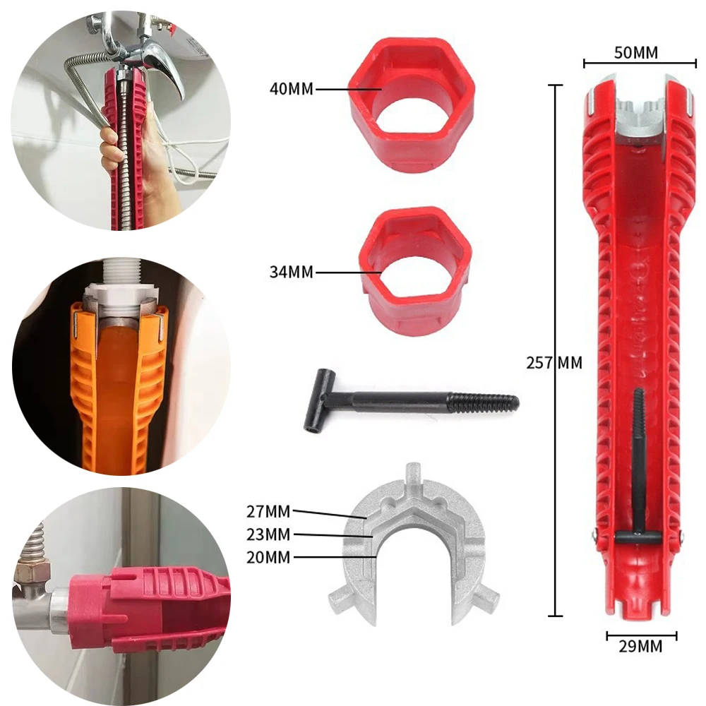 8 In 1 Multi Key Flume Magic Wrench Sink Plumbing Tools Magic Wrench Multifunctional English Key Plumbing Wrench Tool 
8 In 1 Multi Key Flume Magic Wrench Sink Plumbing Tools Magic Wrench Multifunctional English Key Plumbing Wrench Tool