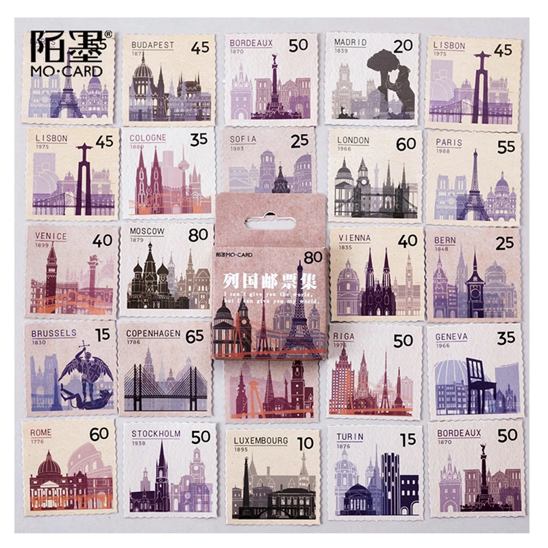46Pieces Mini Boxed Stickers Collection stamps various countries Hand account Scrapbook materials Sealing Sticker Square 4CM
46Pieces Mini Boxed Stickers Collection stamps various countries Hand account Scrapbook materials Sealing Sticker Square 4CM
