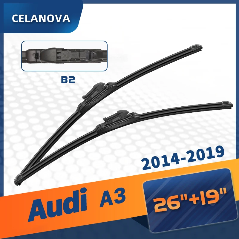 Щетка стеклоочистителя CELANOVA для Audi A3 2014-2019 26 дюймов + 19 дюймов, бескаркасные резиновые стеклоочистители
Щетка стеклоочистителя CELANOVA для Audi A3 2014-2019 26 дюймов + 19 дюймов, бескаркасные резиновые стеклоочистители