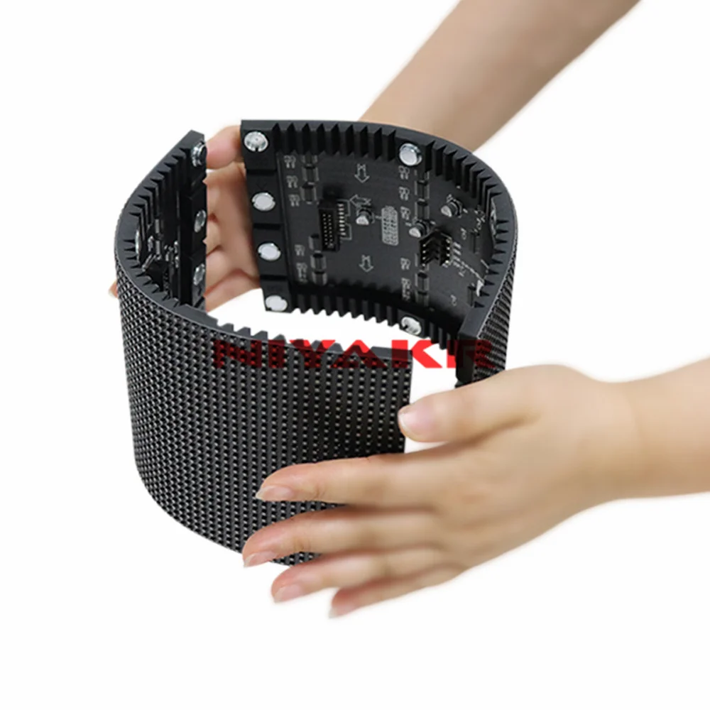 Гибкая комнатная RGB-панель SMD2121 P4 256x128 мм 64x32Dots мягкая Светодиодная панель