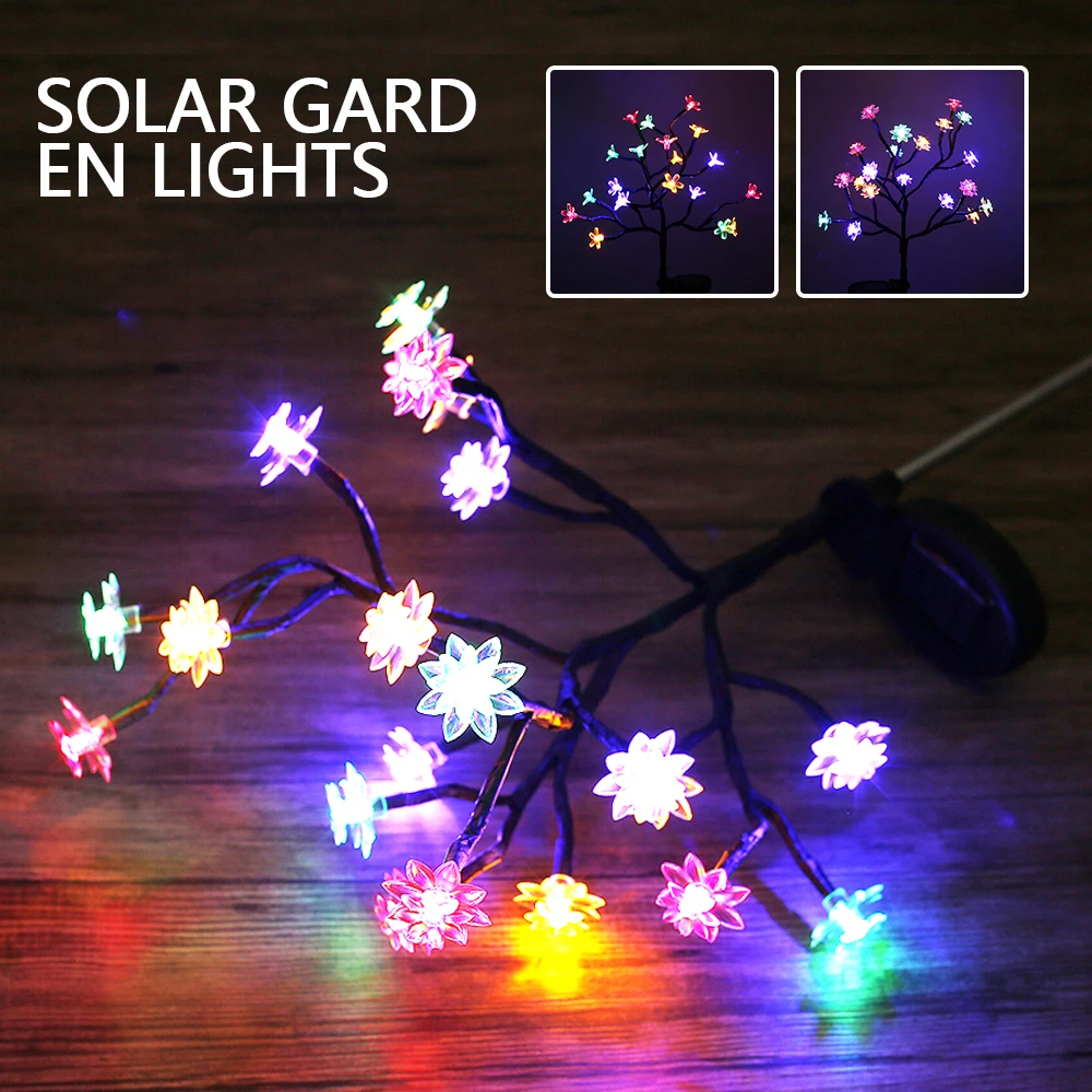 20 LED Solar Powered Flower Light Outdoor Blossom Fairy Lights Colorful Garden Lawn Path Stake Lamp Waterproof Yard Home Decor
20 LED Solar Powered Flower Light Outdoor Blossom Fairy Lights Colorful Garden Lawn Path Stake Lamp Waterproof Yard Home Decor