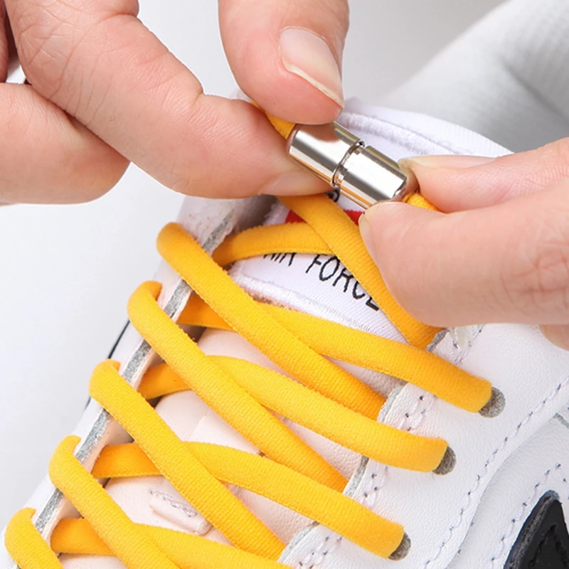 1 Pair No tie Shoelaces Round Capsule Metal Lock Elastic Shoelace Suitable For All Kinds Of Shoes Accessories Lazy laces
1 Pair No tie Shoelaces Round Capsule Metal Lock Elastic Shoelace Suitable For All Kinds Of Shoes Accessories Lazy laces