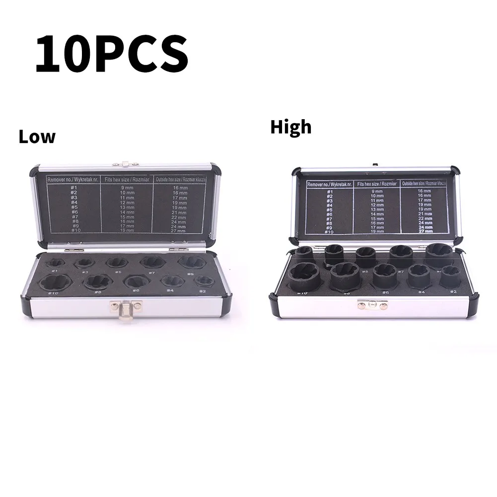 1pcs Broken Nut Extractor High/Low Locking Wheel Nut Removers 10pcs Nuts Bolt Stud Extractor Sockets Set Cycling Repair Tools
1pcs Broken Nut Extractor High/Low Locking Wheel Nut Removers 10pcs Nuts Bolt Stud Extractor Sockets Set Cycling Repair Tools