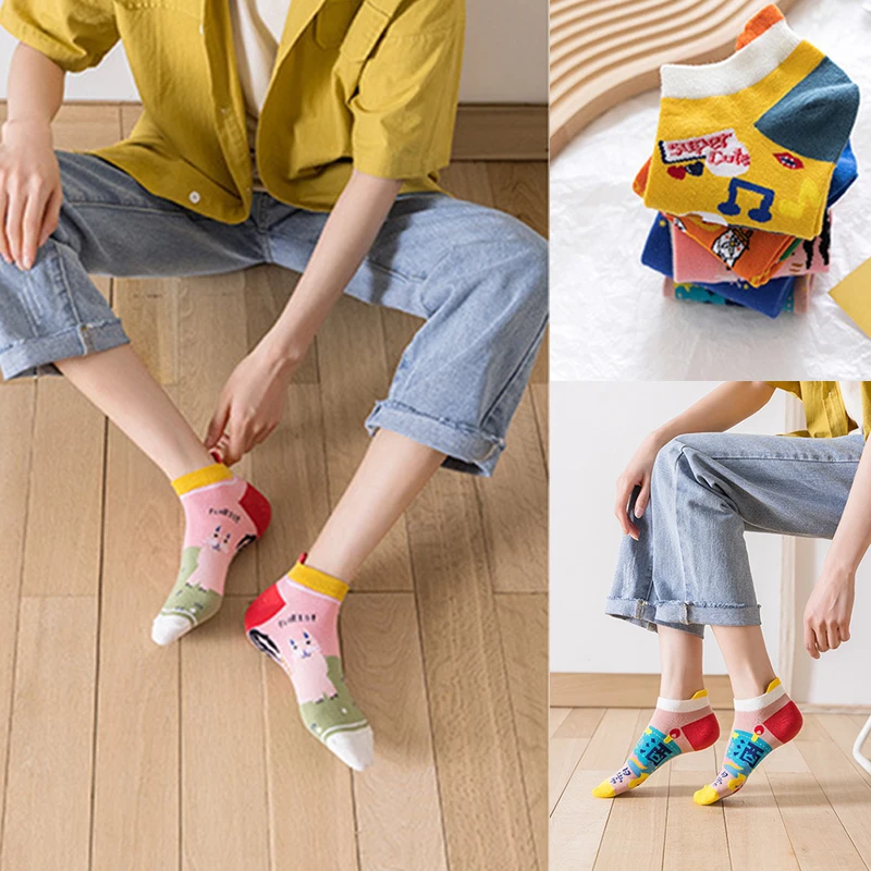 Ankle Sock Cute Print Cotton Socks Floral Spring Summer Ins Trendy Korean Style Boat Socks Pattern Girls Student Ankle Socks
Ankle Sock Cute Print Cotton Socks Floral Spring Summer Ins Trendy Korean Style Boat Socks Pattern Girls Student Ankle Socks